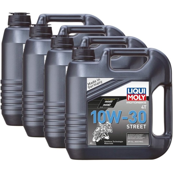 Set 4 Buc Ulei Motor Liqui Moly Motorbike 4T 10W-30 Street 4L 1688